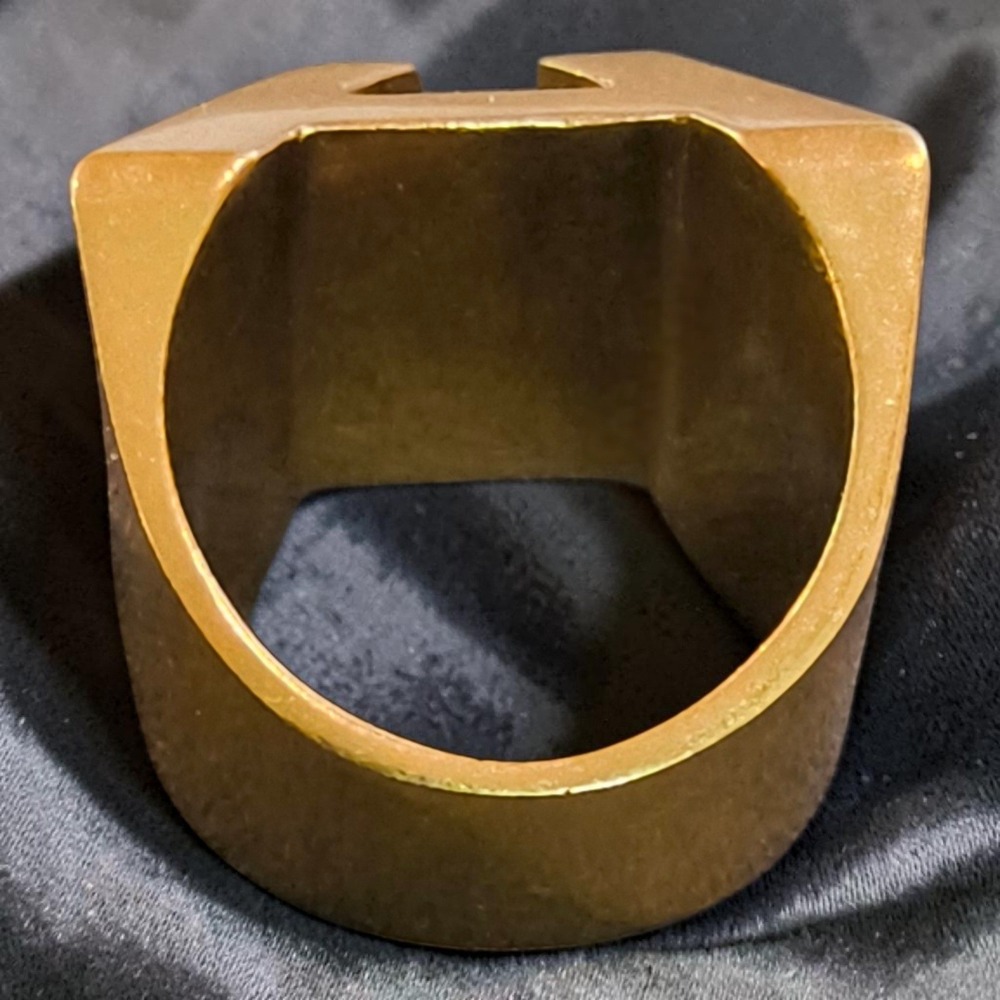 India Hicks Heritage Ring Size 6 14K Gold Plated IH Statement Geometric Band